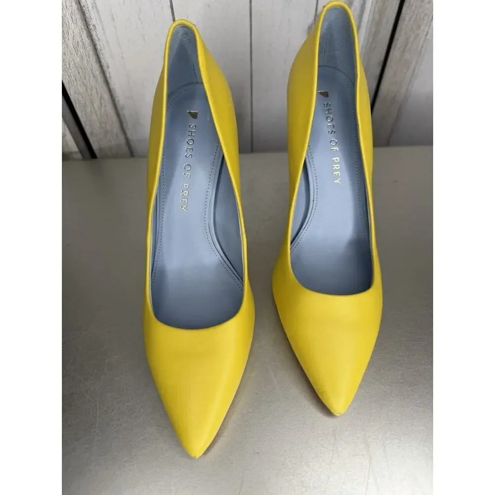 Shoes of Prey Yellow Teal Heels Women’s Stiletto Pumps Size 7